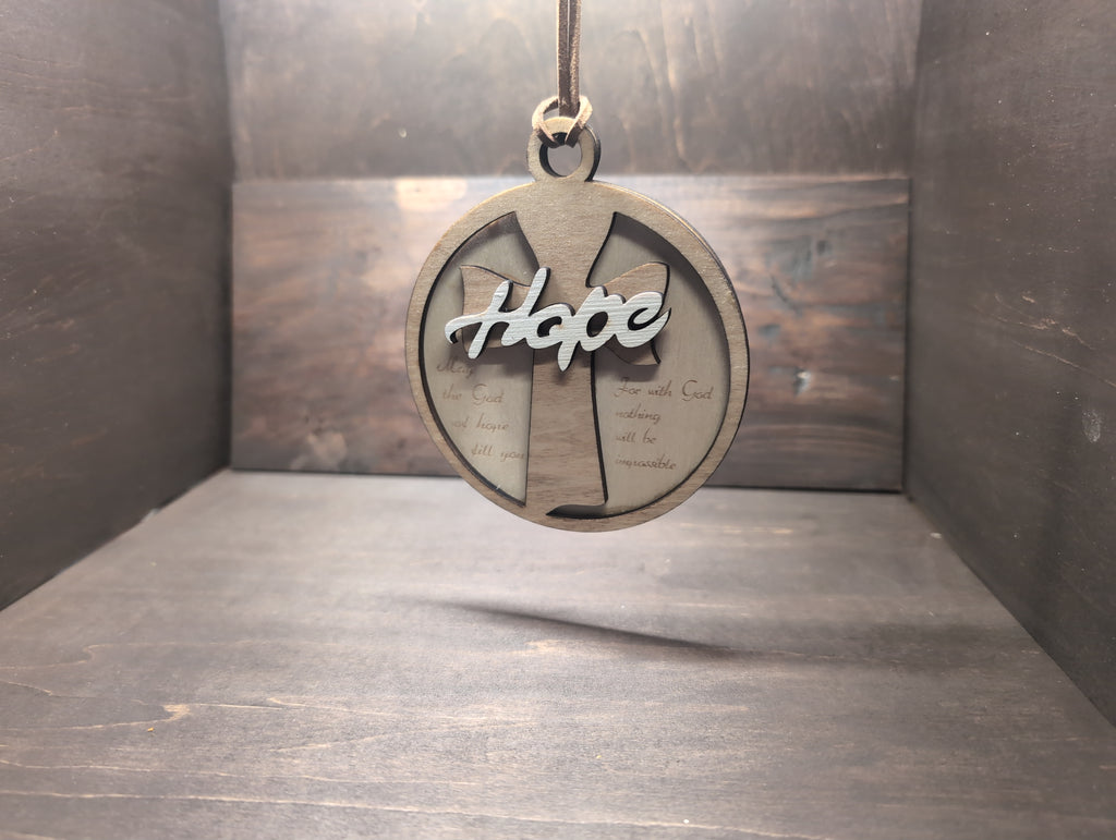 Hope multi-layer wood oranment