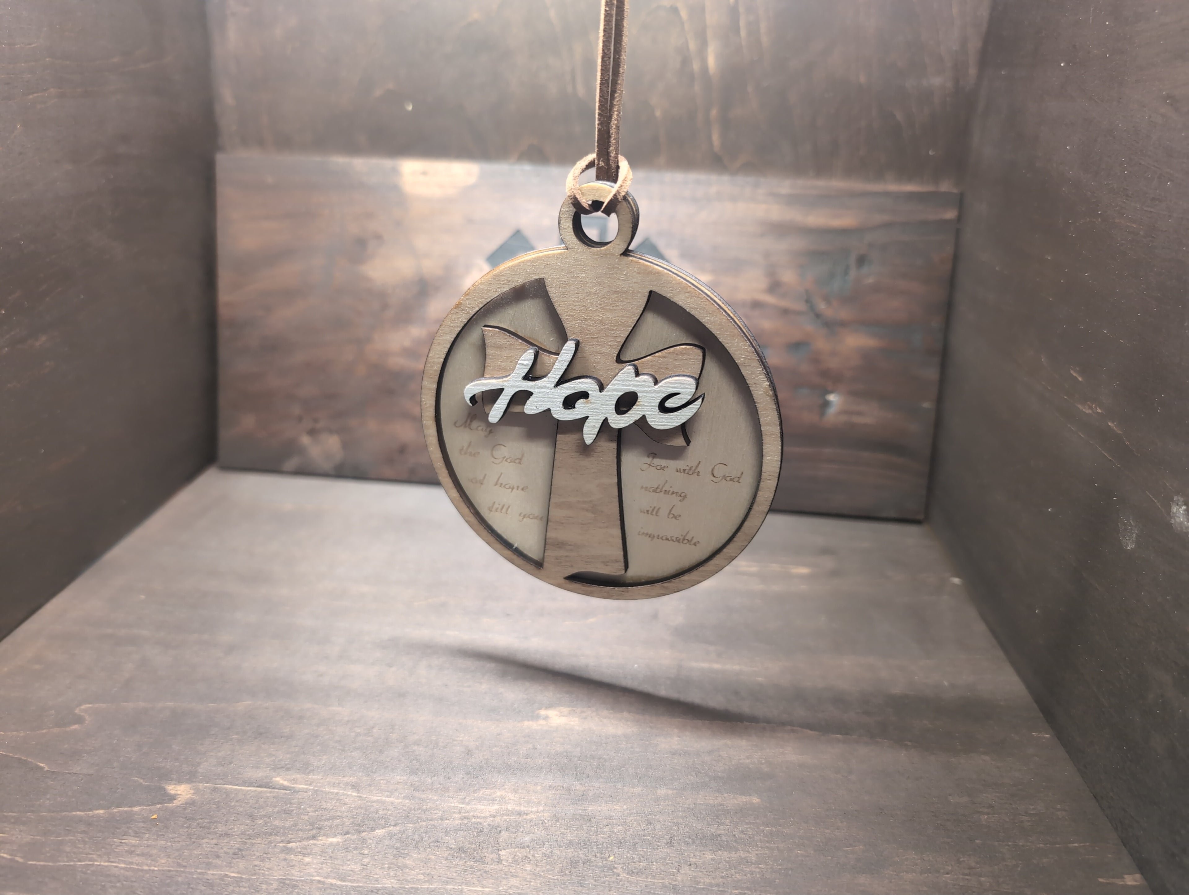 Hope multi-layer wood oranment