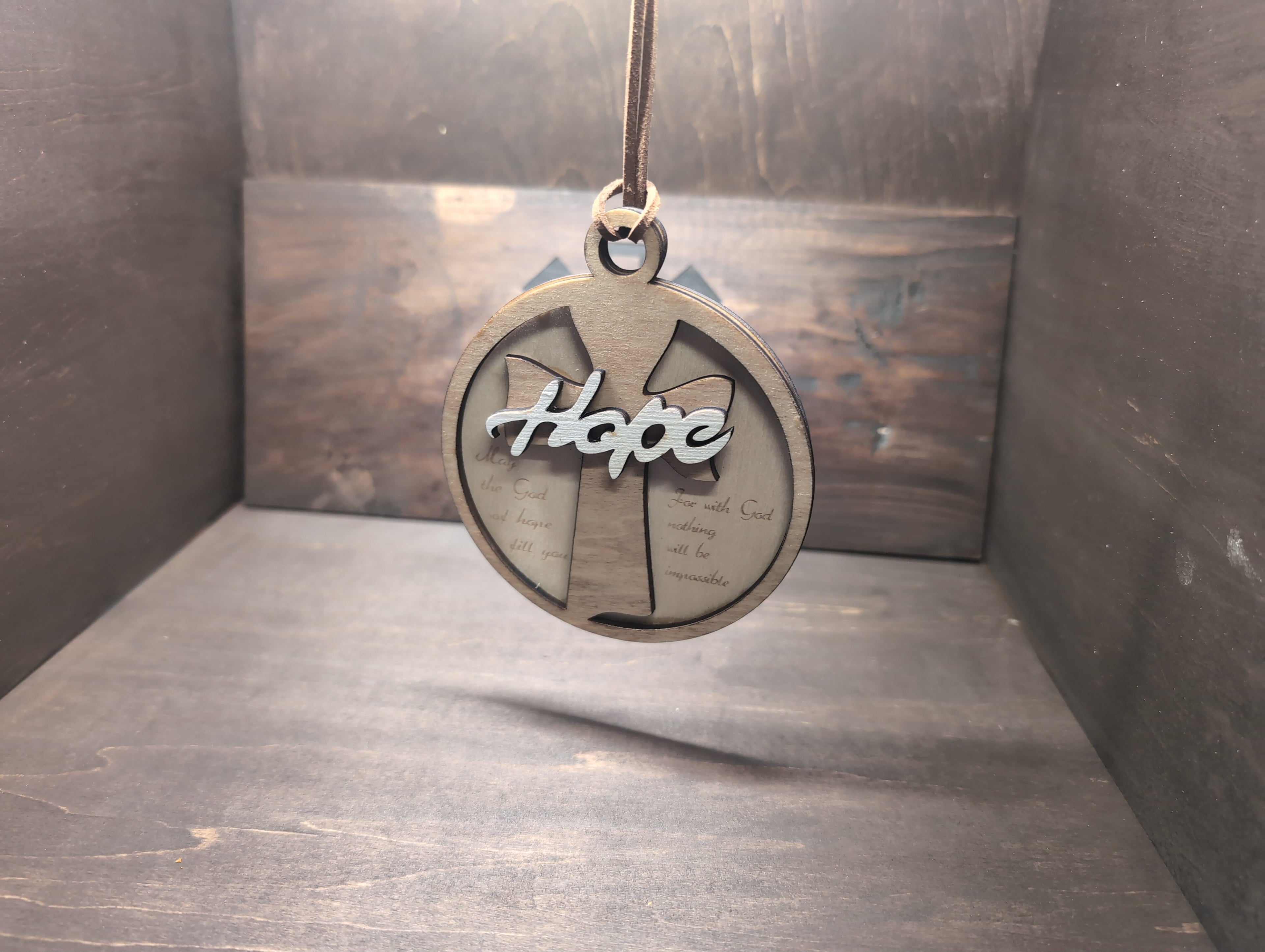 Hope multi-layer wood oranment