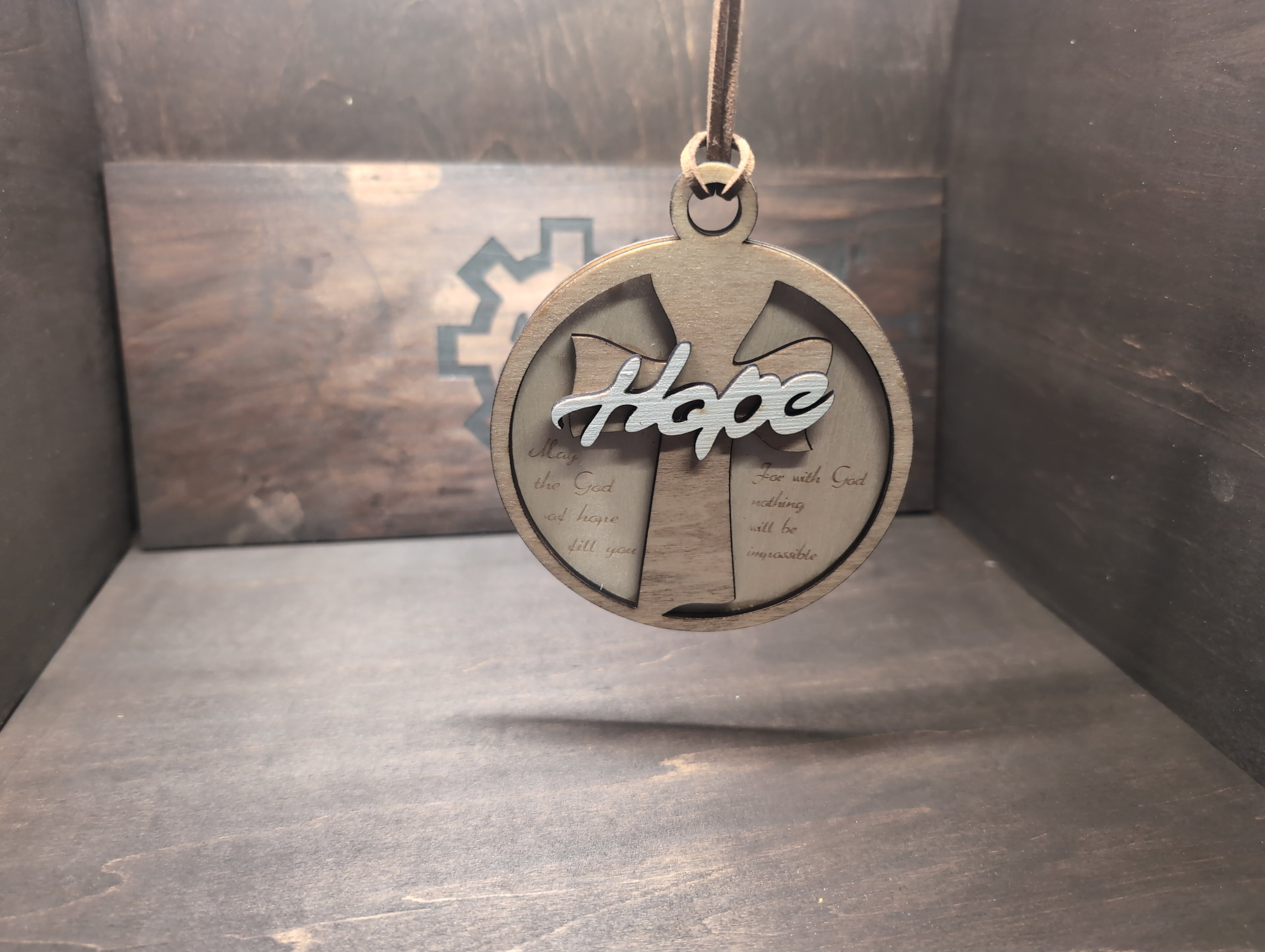 Hope multi-layer wood oranment
