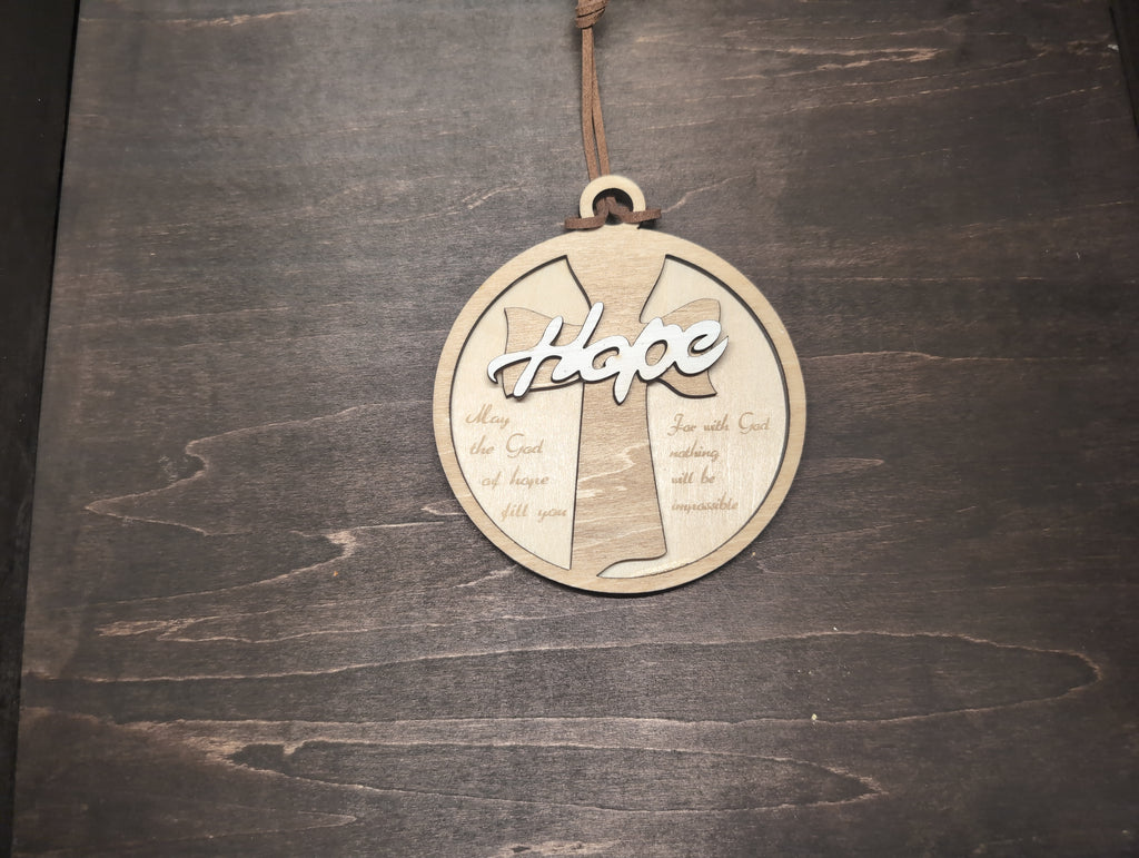 Hope multi-layer wood oranment