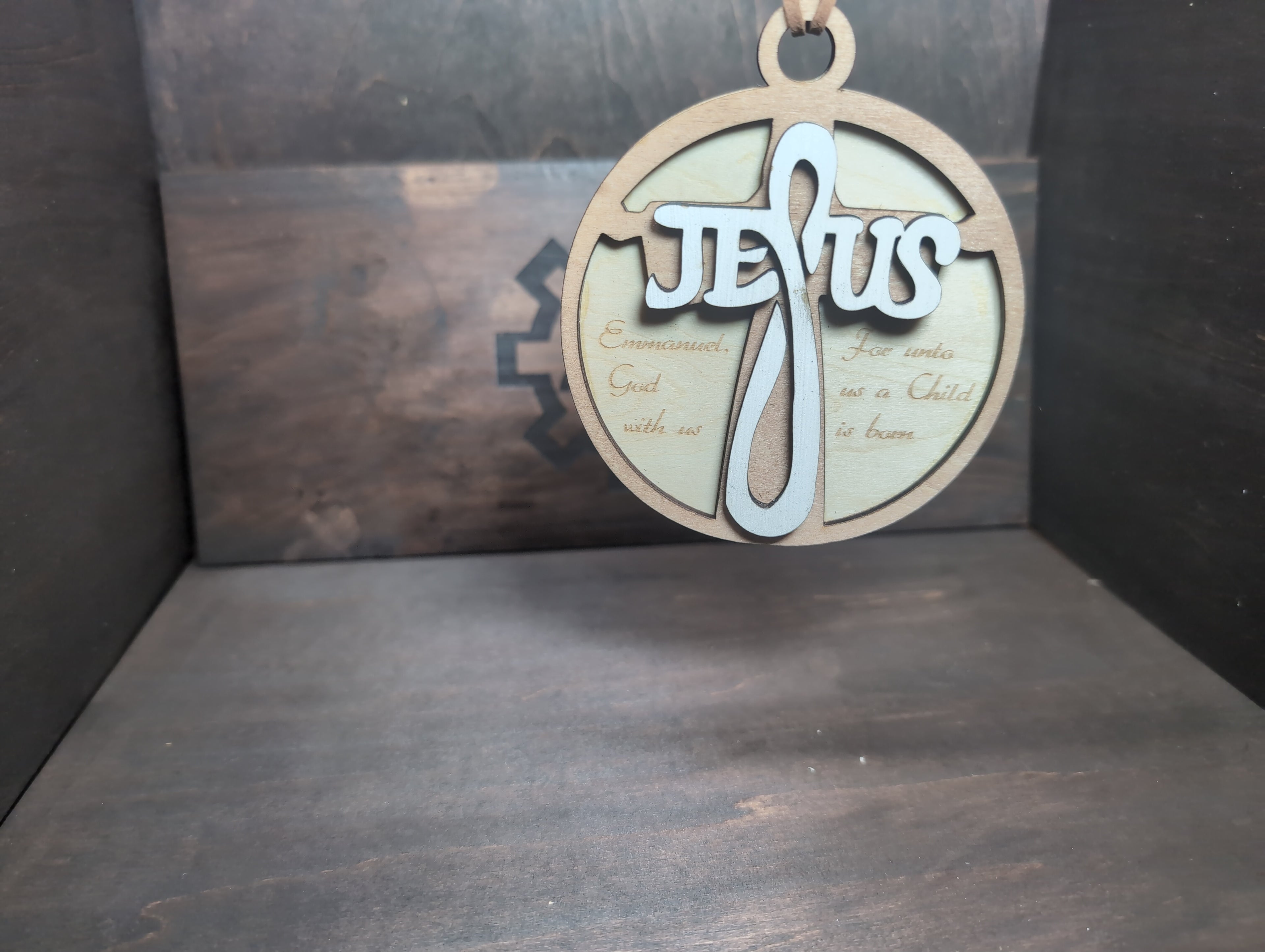 Jesus multi-layer wood ornament