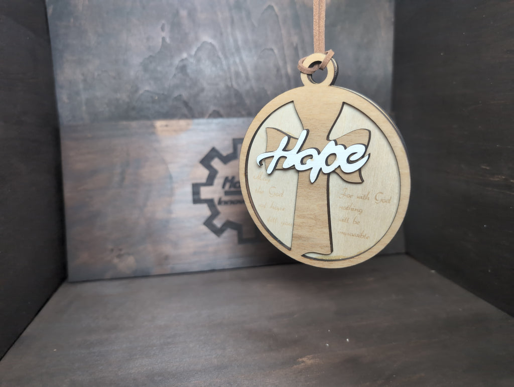 Hope multi-layer wood oranment