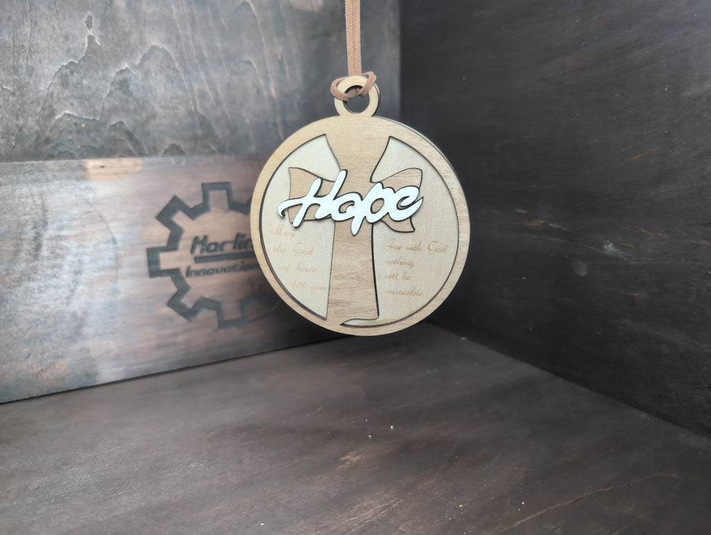 Hope multi-layer wood oranment