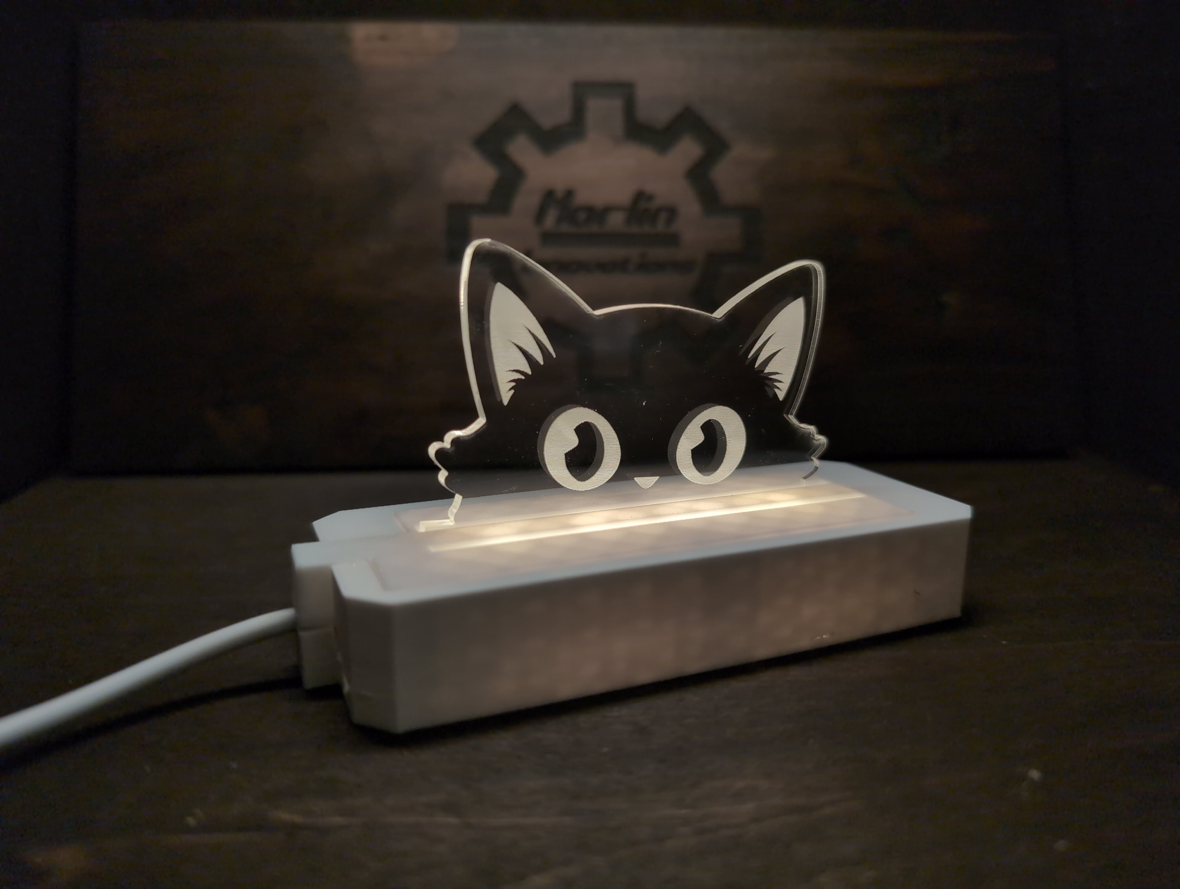 Cat Single Multi-Light Acrylic Pane