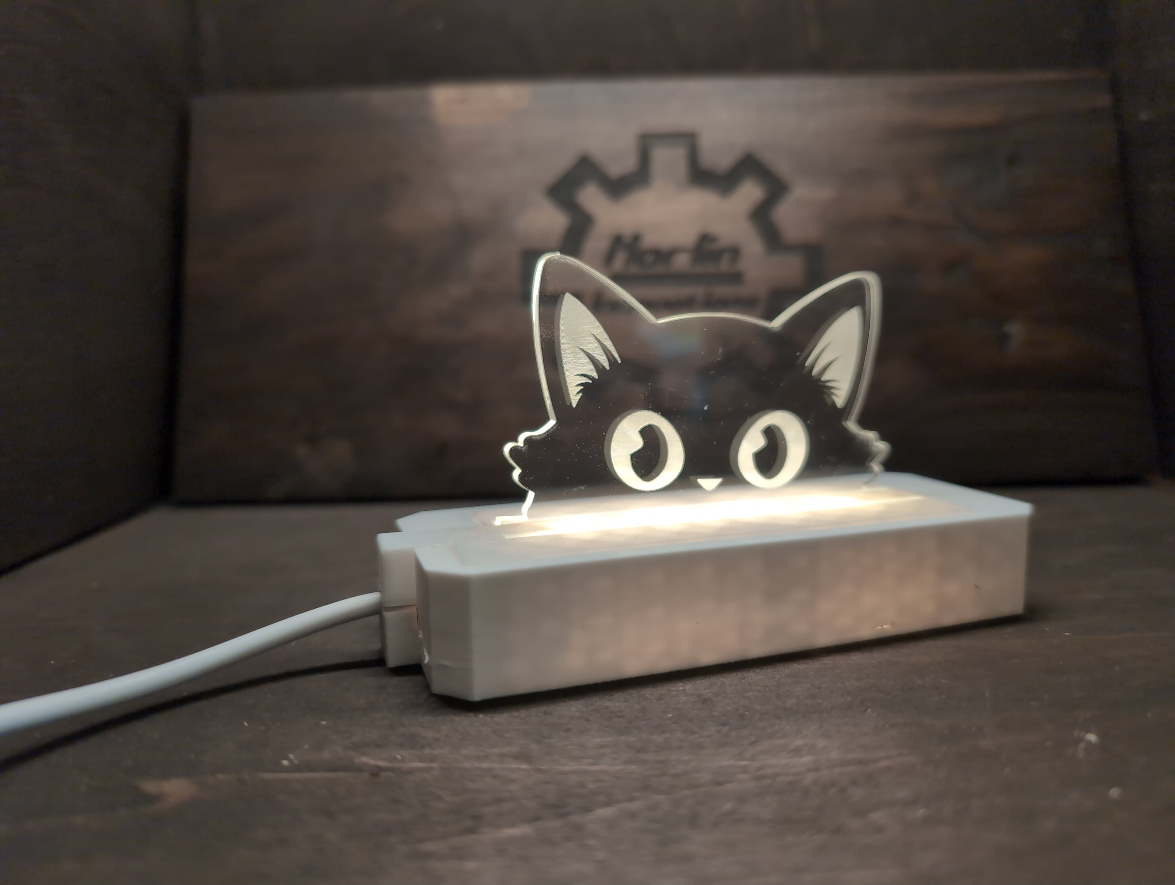 Cat Single Multi-Light Acrylic Pane