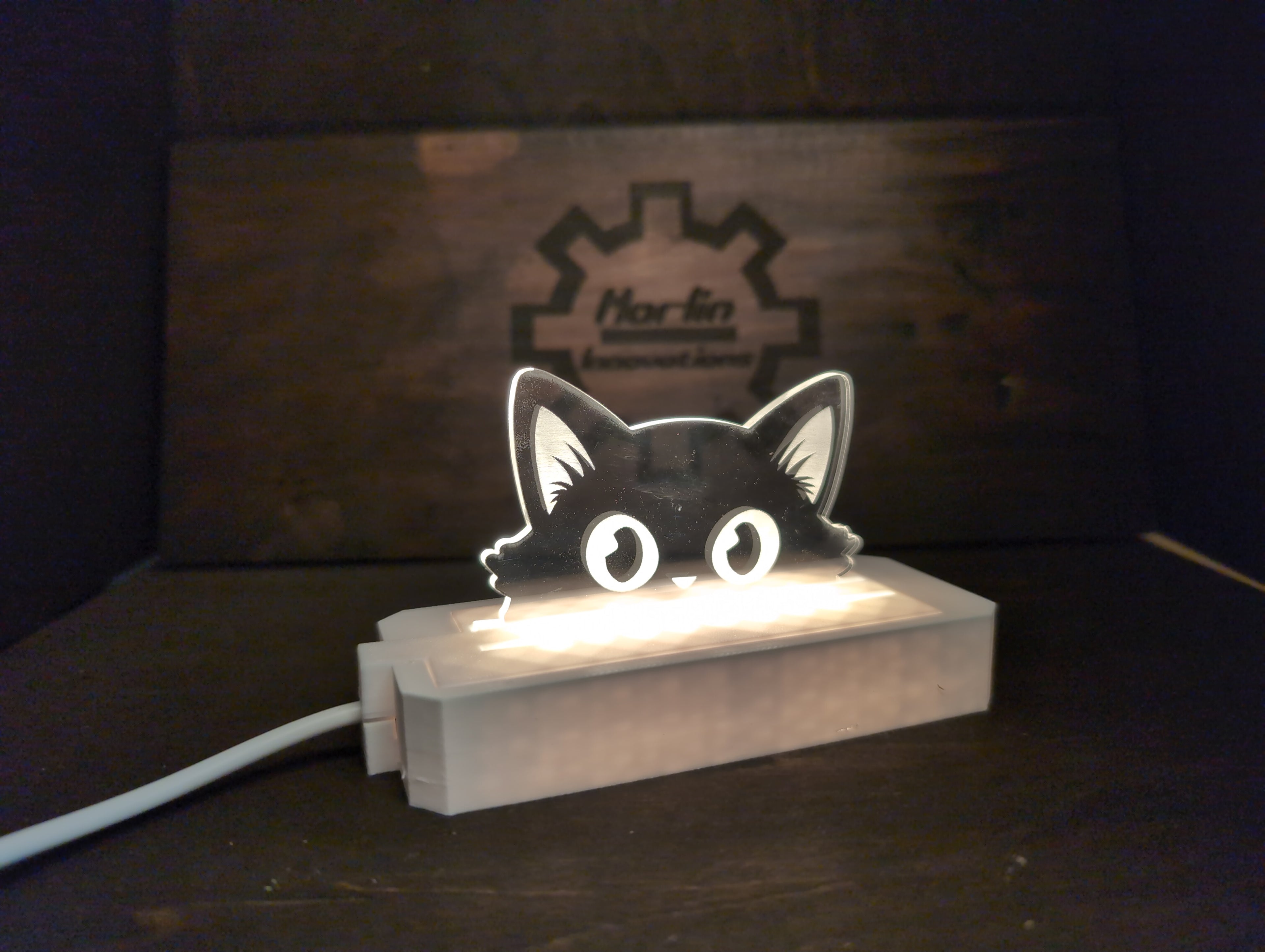 Cat Single Multi-Light Acrylic Pane