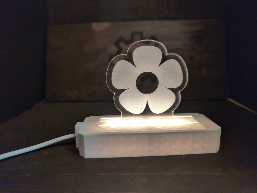 Flower Double Multi-Light Acrylic Pane