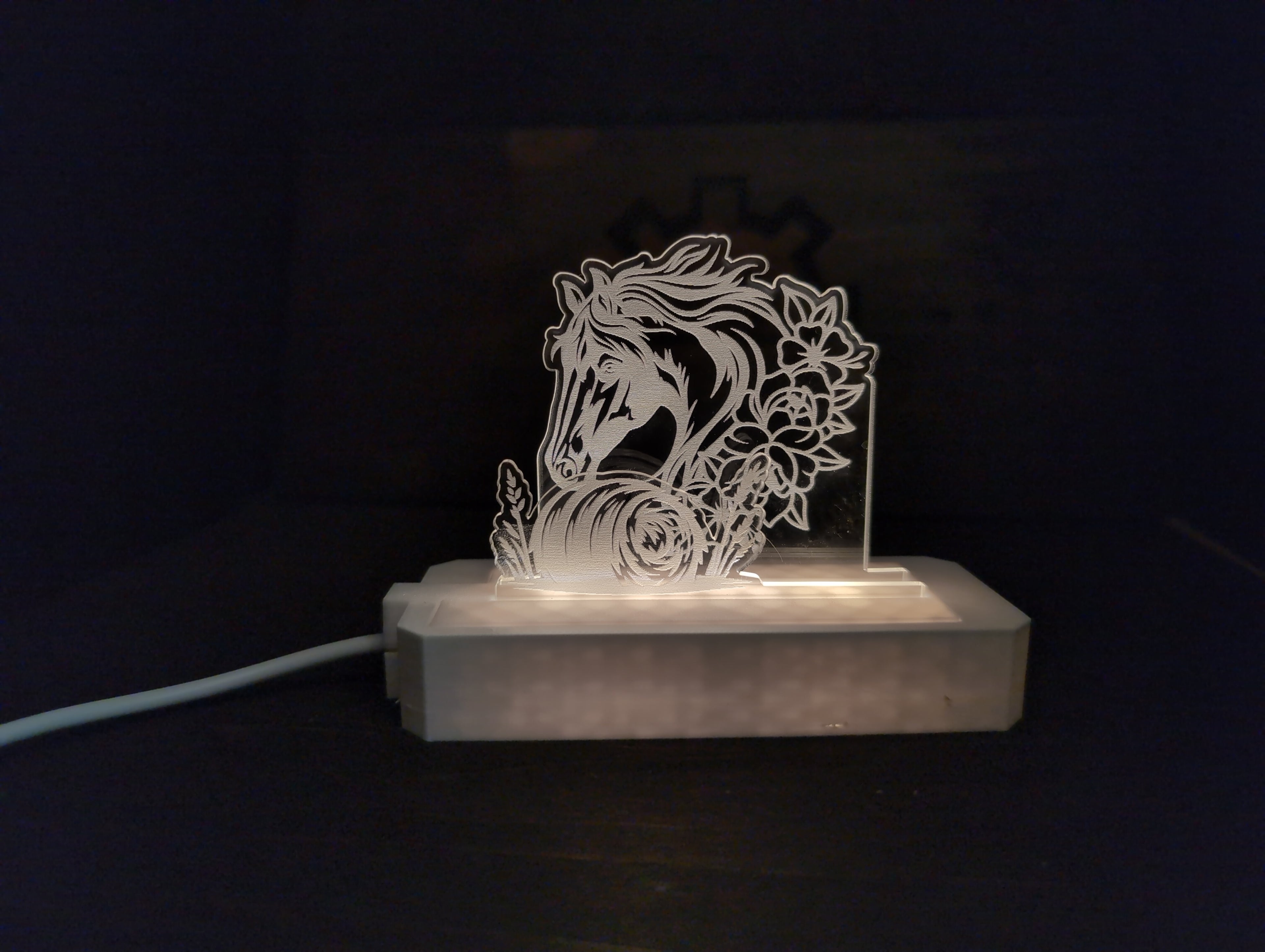 Horse  Multi-Light Double Acrylic Pane