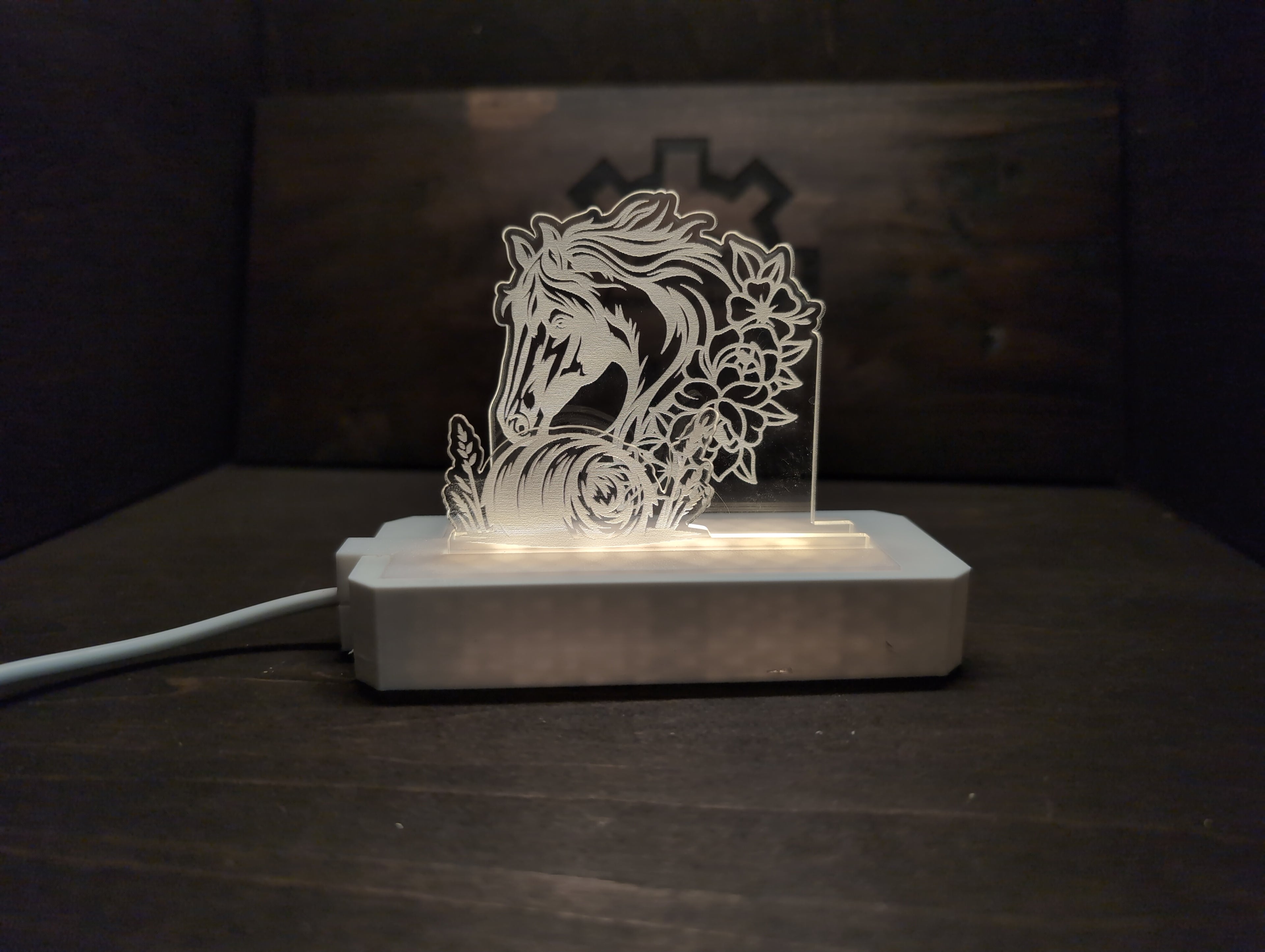 Horse  Multi-Light Double Acrylic Pane