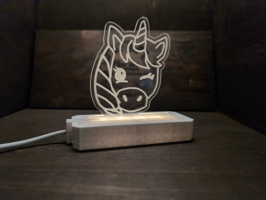 Unicorn Single Multi-Light Acrylic Pane