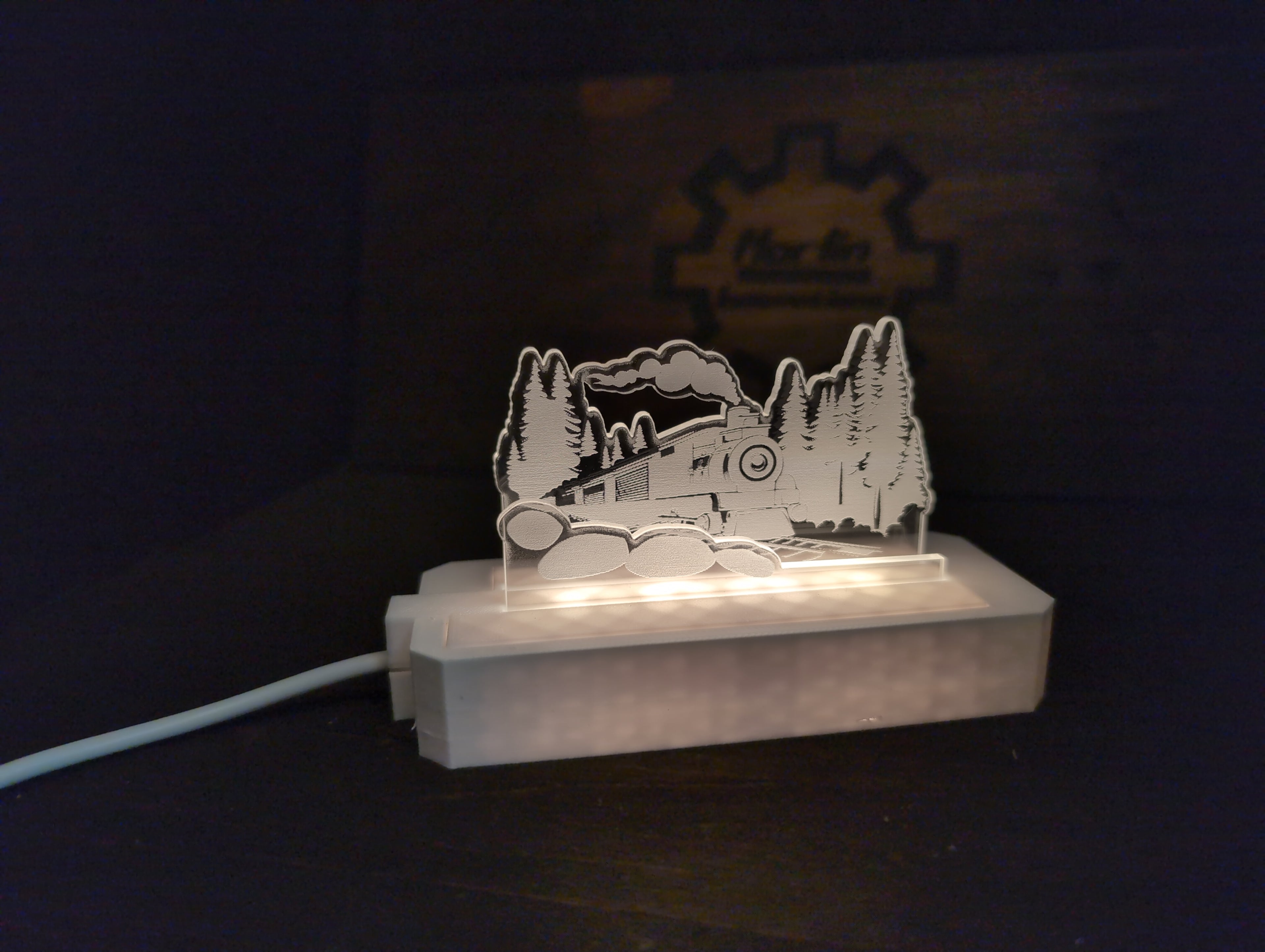 Train Double Multi-Light Acrylic Pane