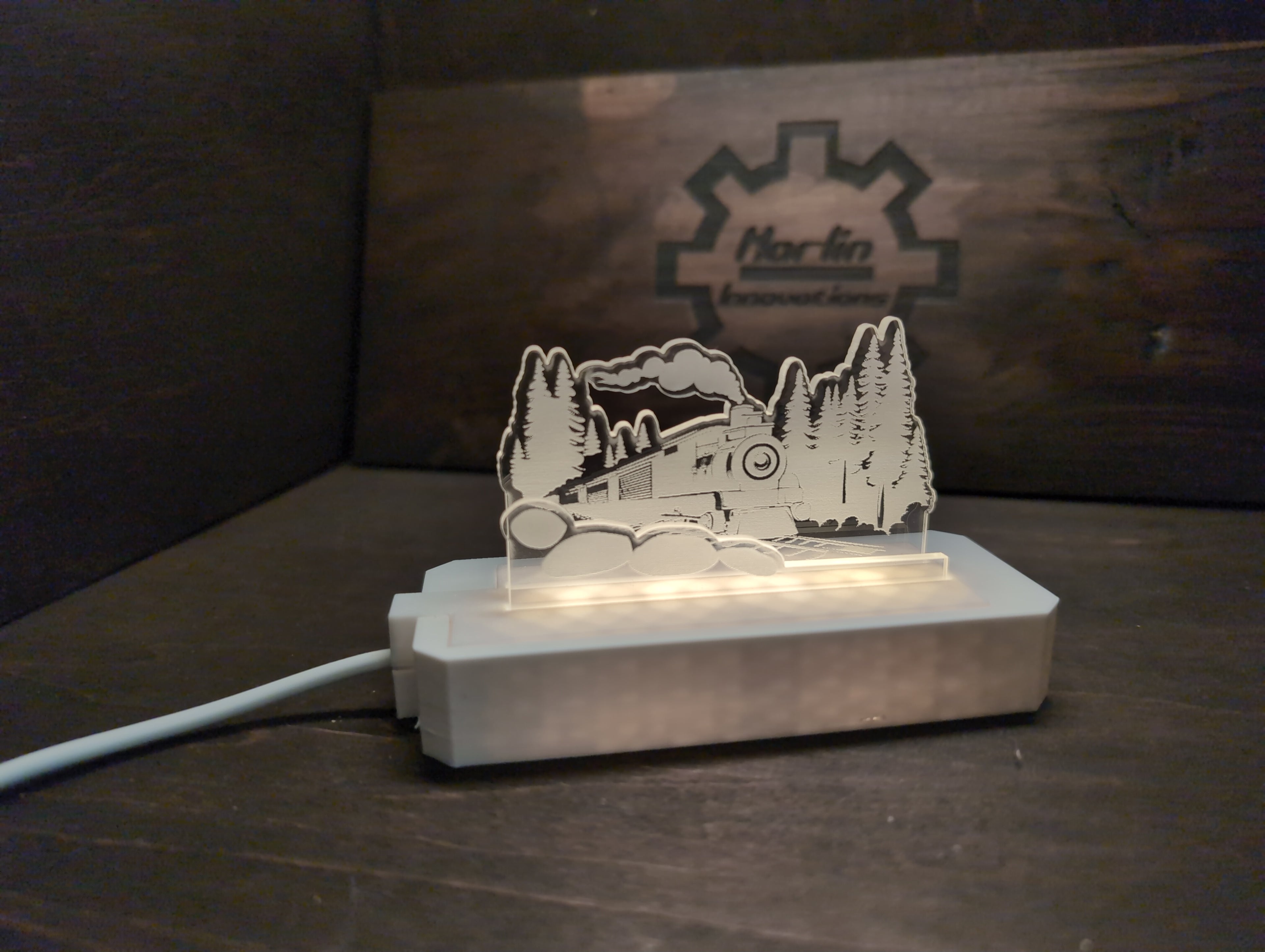 Train Double Multi-Light Acrylic Pane