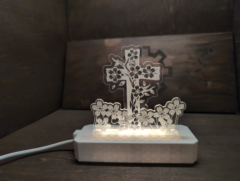 Cross Double Multi-Light Acrylic Pane