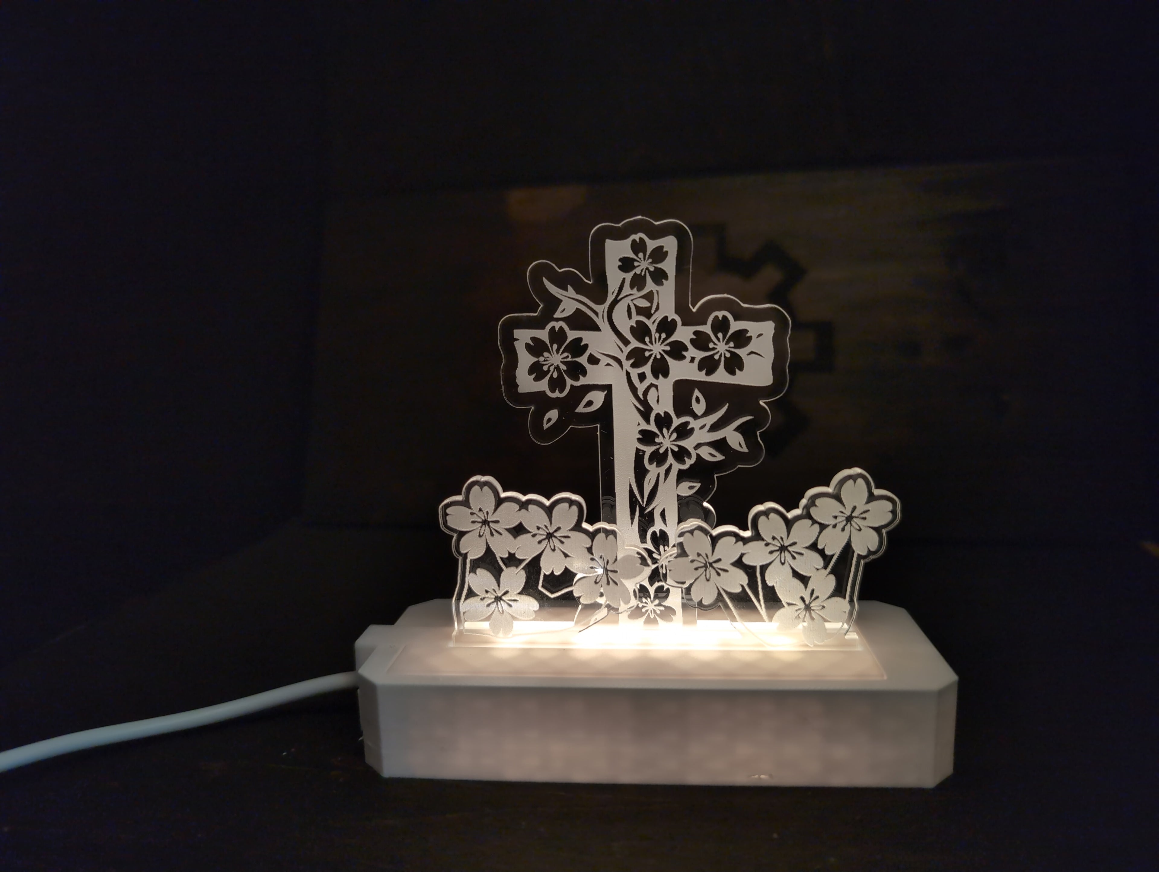 Cross Double Multi-Light Acrylic Pane