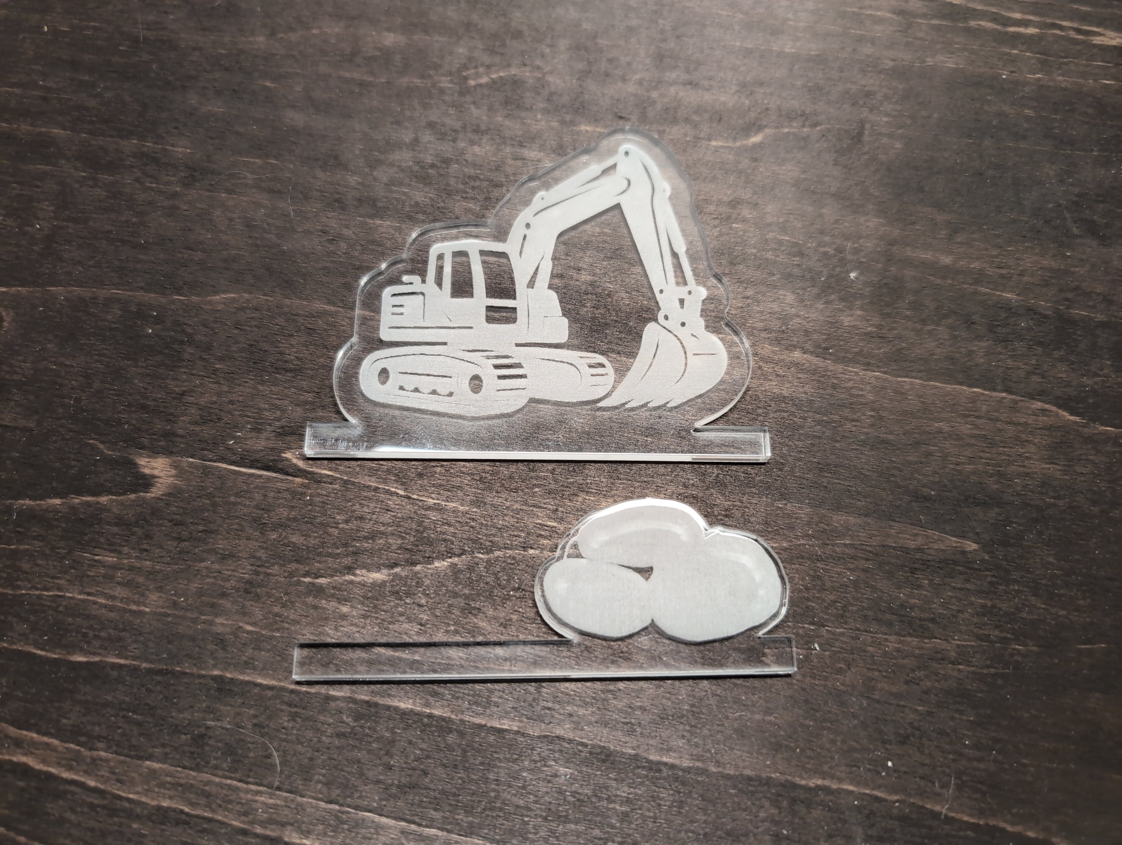 Excavator Double Multi-Light Acrylic Pane