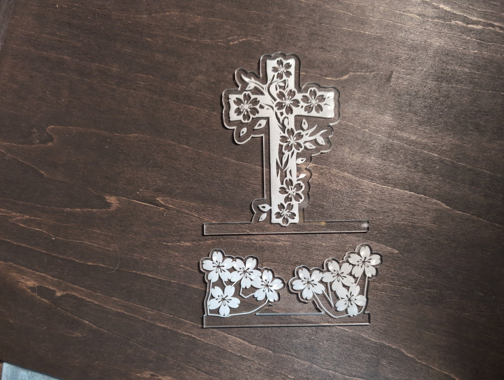 Cross Double Multi-Light Acrylic Pane